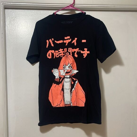 Hot Topic Black and peach  Anime Graphic Tee - Picture 2 of 6